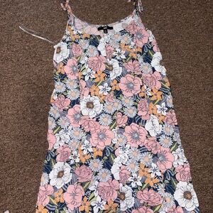 Floral Women’s Dress in Pink and Orange